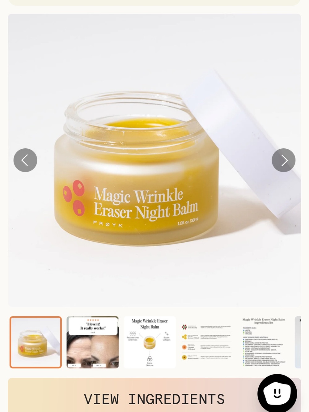 Froya magic wrinkle eraser night balm